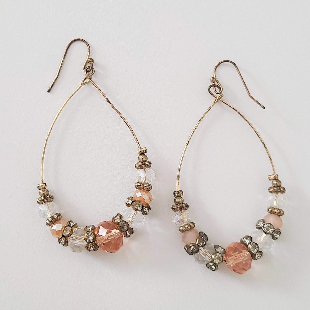 Pink Gold Hoop Earrings - Picture 6 of 6